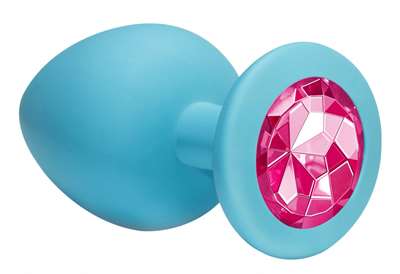 Анальная пробка Emotions Cutie Large Turquoise pink crystal 4013-03Lola
