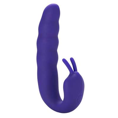 Фиолетовый вибратор Ribbed Dual Stimulator