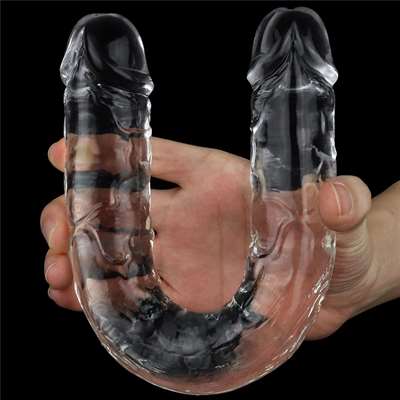 Прозрачный двусторонний фаллоимитатор Flawless Clear Double Dildo - 30 см