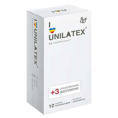 Разноцветные ароматизированные презервативы Unilatex Multifruit 15 шт