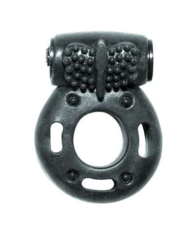 Черное эрекционное виброкольцо Rings Axle-pin