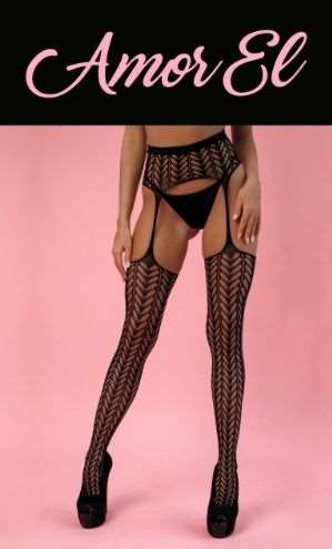 Эффектные чулки с поясом OS