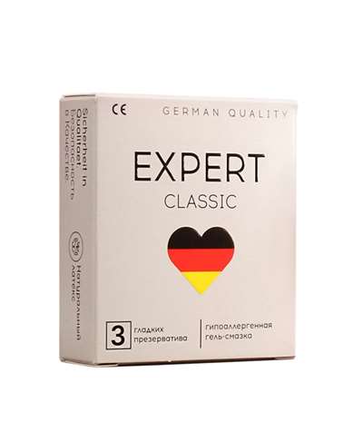 ПРЕЗЕРВАТИВЫ EXPERT CLASSIC № 3 (КЛАССИЧЕСКИЕ), 3 штуки
