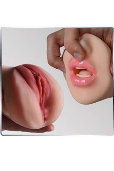 Двусторонний мастурбатор "Emma" вагина+ротик, киберкожа.