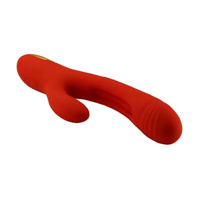 Вибростимулятор с клиторальным отростком и вагинальным пальчиком