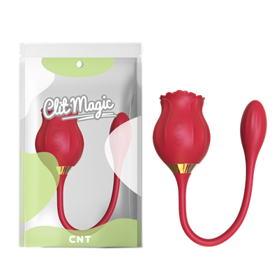 Двойной вибростимулятор "Роза" красный