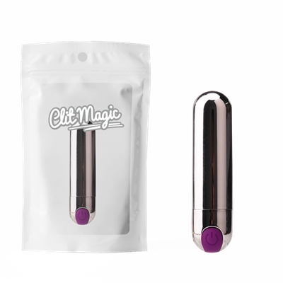 Серебристая вибропуля "Joy Shooter"