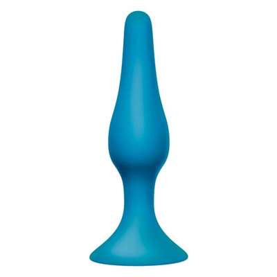 Бирюзовая анальная пробка Slim Anal Plug Large - 12,5 см.