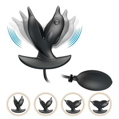 Черный анальный эспандер Hanson надувной