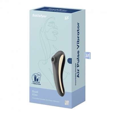 Вакуумный массажер Satisfyer Dual Kiss black 003009SA