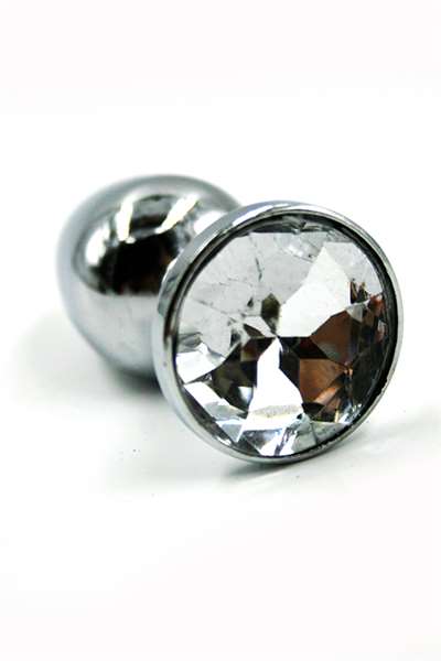 Анальная пробка "Small" хромированная clear