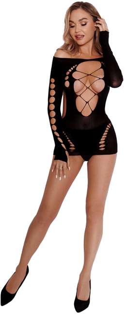 Соблазнительное мини платье со шнуровкой на груди