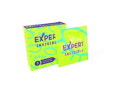 ПРЕЗЕРВАТИВЫ EXPERT INVISIBLE № 3 (ОСОБО ТОНКИЕ), 3 штуки