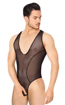 Мужское боди из сетки размер M/L
