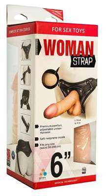 Женский страпон с двумя насадками 831403