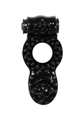 Чёрное эрекционное виброкольцо Rings Ringer 0114-72