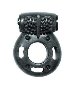 Черное эрекционное виброкольцо Rings Axle-pin
