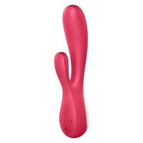 Красный вибратор-кролик Satisfyer Mono Flex с управлением через приложение