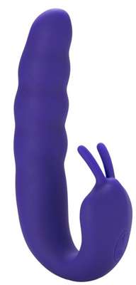 Вибратор Ribbed Dual Stimulator with Rolling Ball - 17 см.