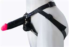 Фаллоимитатор черного цвета с поясом Harness 271603