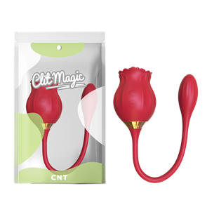 Двойной вибростимулятор "Роза" красный