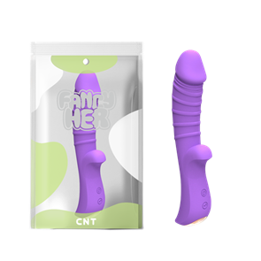 Вибростимулятор с клиторальным отростком "G-spot" violet