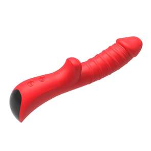 Вибростимулятор с клиторальным отростком "G-spot" red