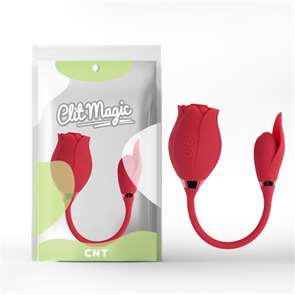 Двойной вибростимулятор в форме цветка на стебле