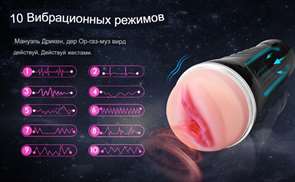 Вибромастурбатор вагина в колбе MGM0010