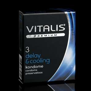 Презервативы продлевающие с охлаждающим эффектом "Vitalis" Delay & cooling