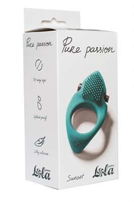 Изумрудное эрекционное виброкольцо Pure Passion Sunset