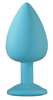Анальная пробка Emotions Cutie Large Turquoise pink crystal 4013-03Lola