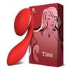 Вибромассажер Tina со стимулятором клитора и нагревом