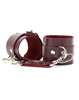 Наручники кожаные бордового цвета