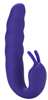 Вибратор Ribbed Dual Stimulator with Rolling Ball - 17 см. - фото 416991