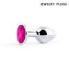 Анальное украшение SILVER PLUG SMALL с кристаллом - 7,2 см. - фото 450213