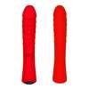 Красный вибромассажер 5" Silicone Wild Passion - 19,1 см.