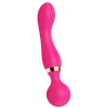 Двусторонний вибратор ярко розового цвета