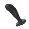 Черный анальный вибратор с пультом ДУ