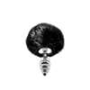Анальная пробка Metal Anal Fluffly Twist Plug S Black