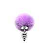 Анальная пробка Metal Anal Fluffly Twist Plug S Purple
